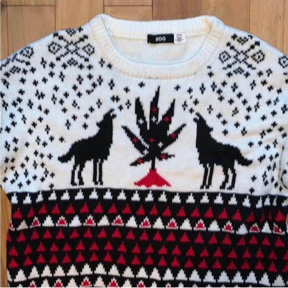BDG Oversized Wolf Nordic Holiday Knit Sweater - Picture 7 of 7